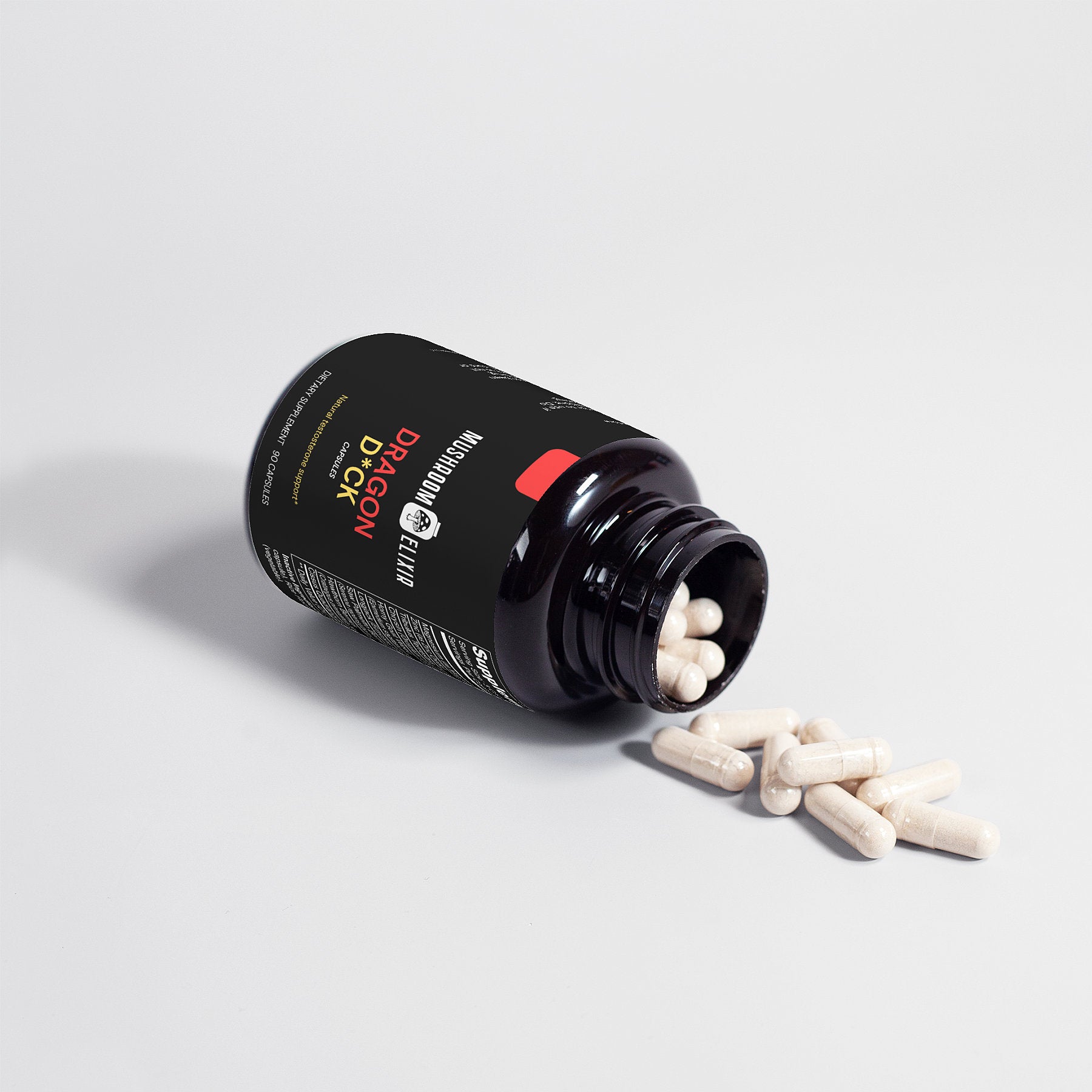 Dragon Duck supplement bottle with dosage instructions