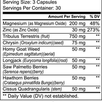 Dragon Duck herbal supplement bottle back label view