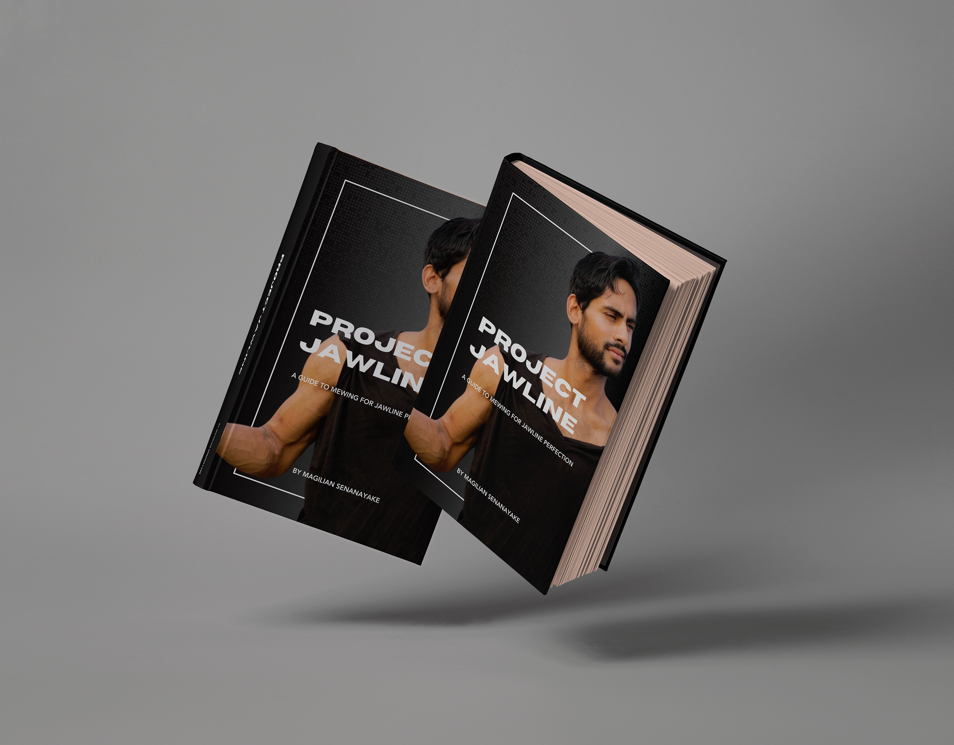 PROJECT JAWLINE eBook cover showing jawline exercise guide by MushroomElixir
